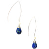 Blue Chinese Crystal Handwired Earrings